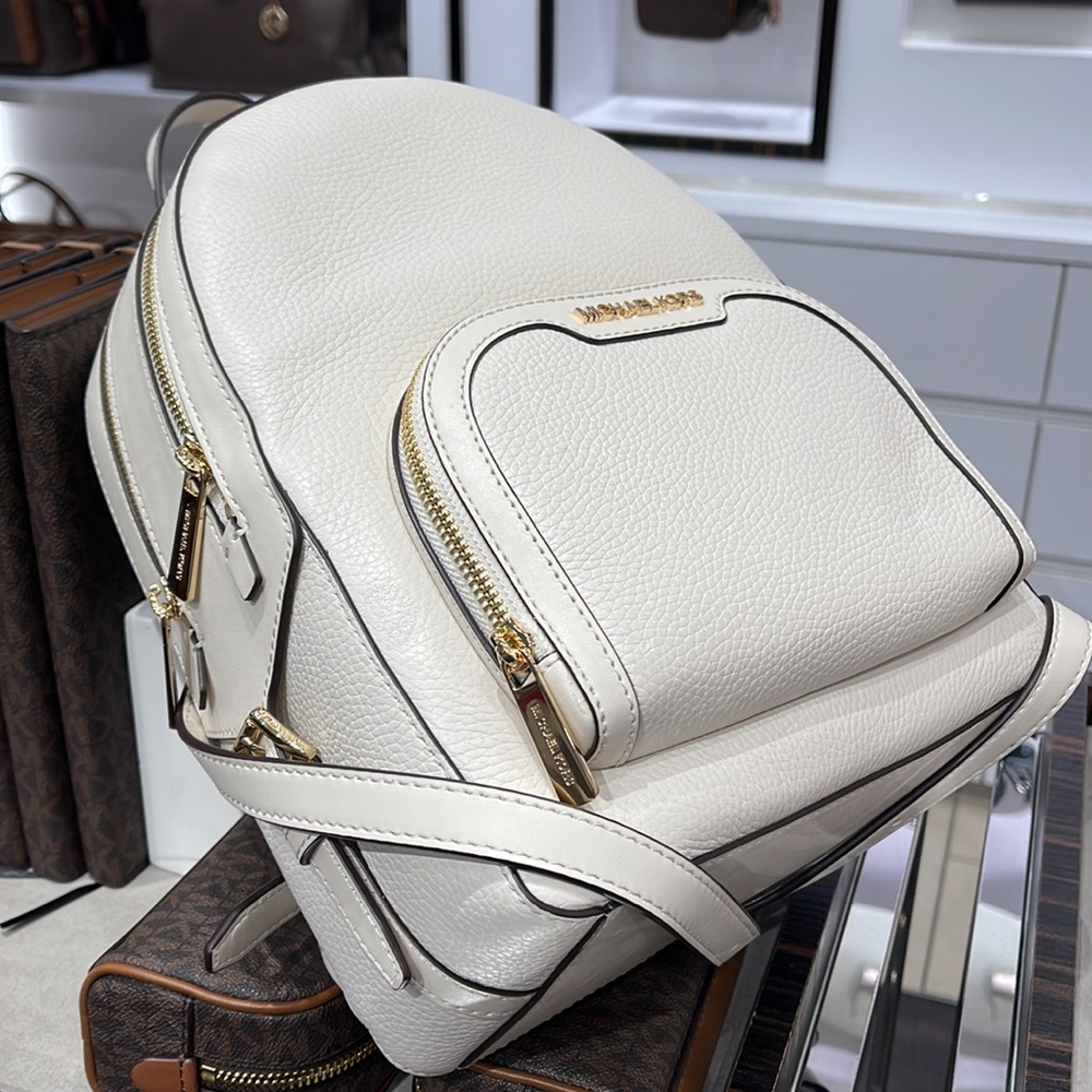 Michael Kors Jaycee Medium Pebbled Leather Backpack
Light Cream - Picture 8 of 16